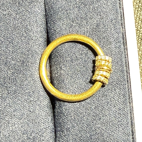 Spinelli Kilcollin Sirius 18K Yellow Gold Ring with Gold and Diamond Connectors - Picture 3 of 4